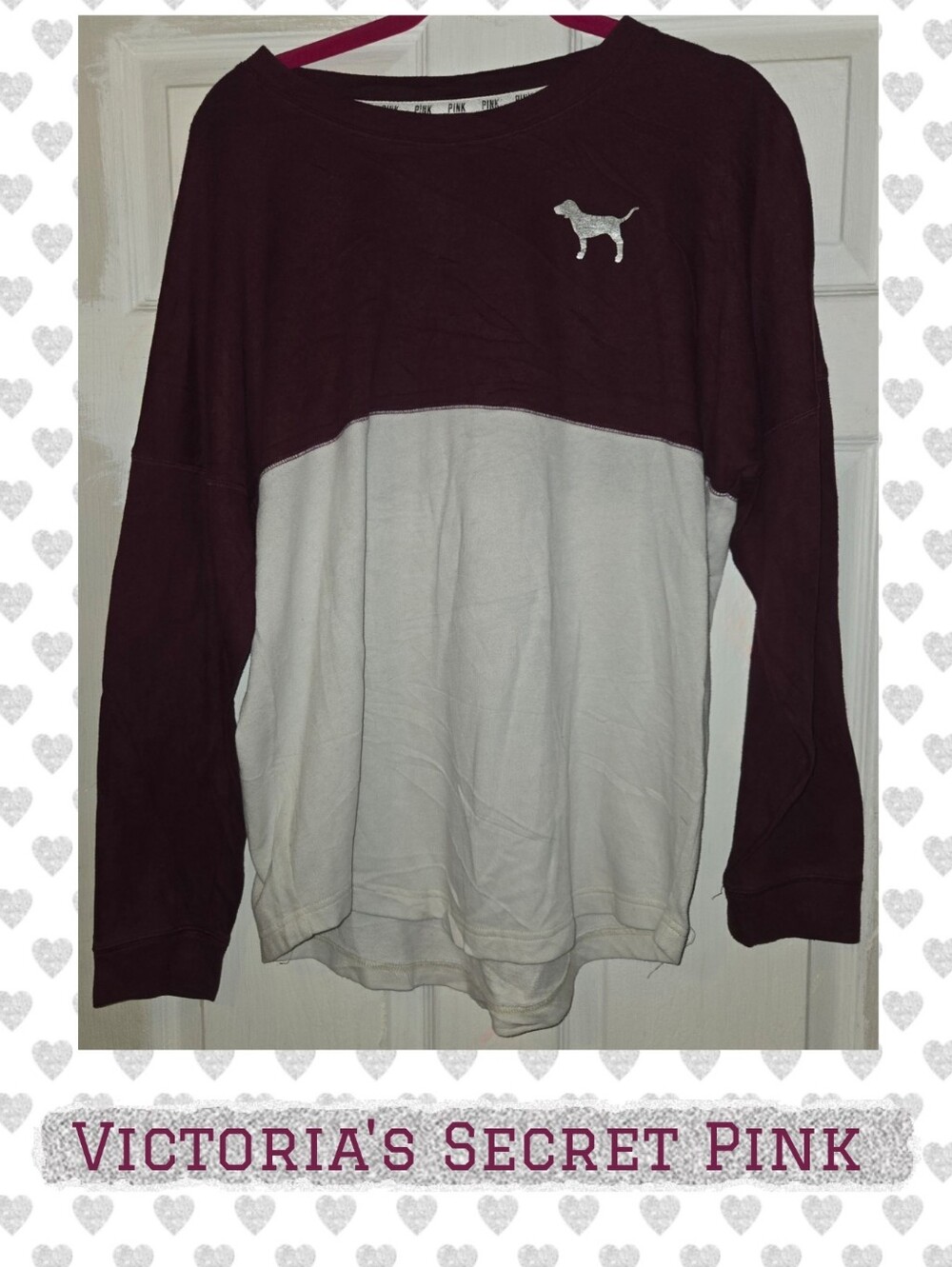 PINK Victoria's Secret  Long Sleeve Pullover Sz M
